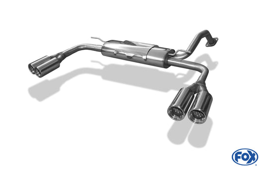 FOX Toyota Auris Benzin Endschalldämpfer rechts/links - 2x90 Typ 13 rechts/links