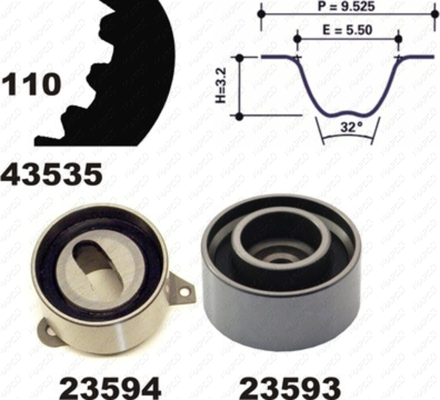 MAPCO Zahnriemensatz 23535