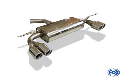 FOX VW Scirocco - 13 Endschalldämpfer Ausgang rechts/links Ø55mm - 2x76 Typ 17 rechts/links