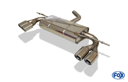 FOX VW Scirocco - 13 Endschalldämpfer Ausgang rechts/links Ø55mm - 2x76 Typ 17 rechts/links