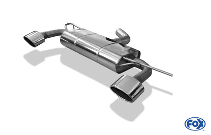 FOX VW Scirocco - 13 Endschalldämpfer Ausgang rechts/links - 129x106 Typ 32 rechts/links