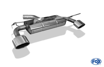 FOX VW Scirocco - 13 Endschalldämpfer Ausgang rechts/links - 129x106 Typ 32 rechts/links