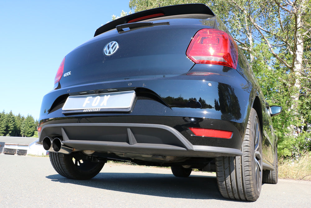FOX VW Polo 6R - GT und GTI Endschalldämpfer 63,5mm - 2x90 Typ 14