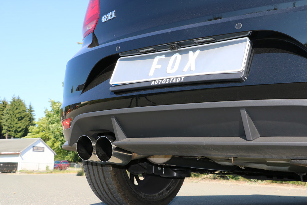 FOX VW Polo 6R - GT und GTI Endschalldämpfer 63,5mm - 2x90 Typ 14