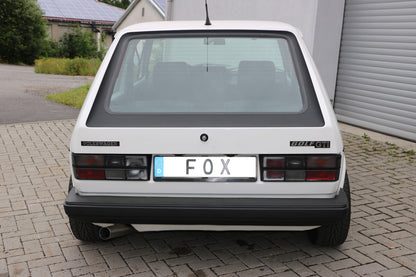 FOX VW Golf I GTI Endschalldämpfer Ø63,5mm - 1x63,5 Typ 10 nach links führend