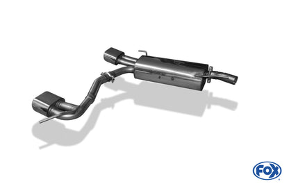 FOX VW Golf III/ Golf III Cabrio Endschalldämpfer Ausgang rechts/links - 135x80 Typ 53 rechts/links