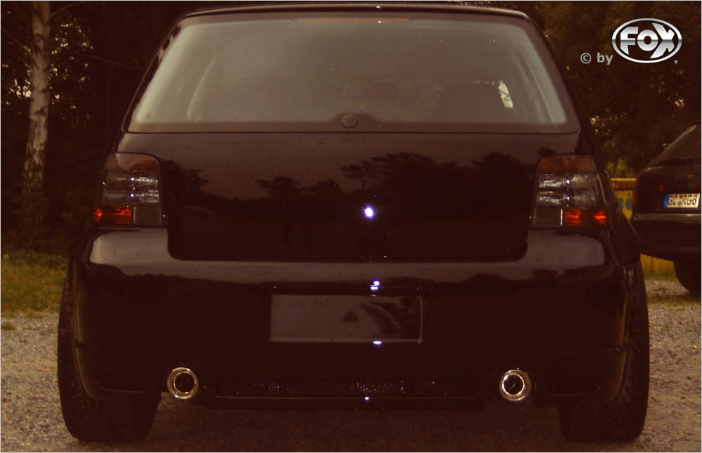 FOX VW  Golf IV Endschalldämpfer Ausgang rechts/links Ø63,5mm - 1x90 Typ 17 rechts/links R32 Design
