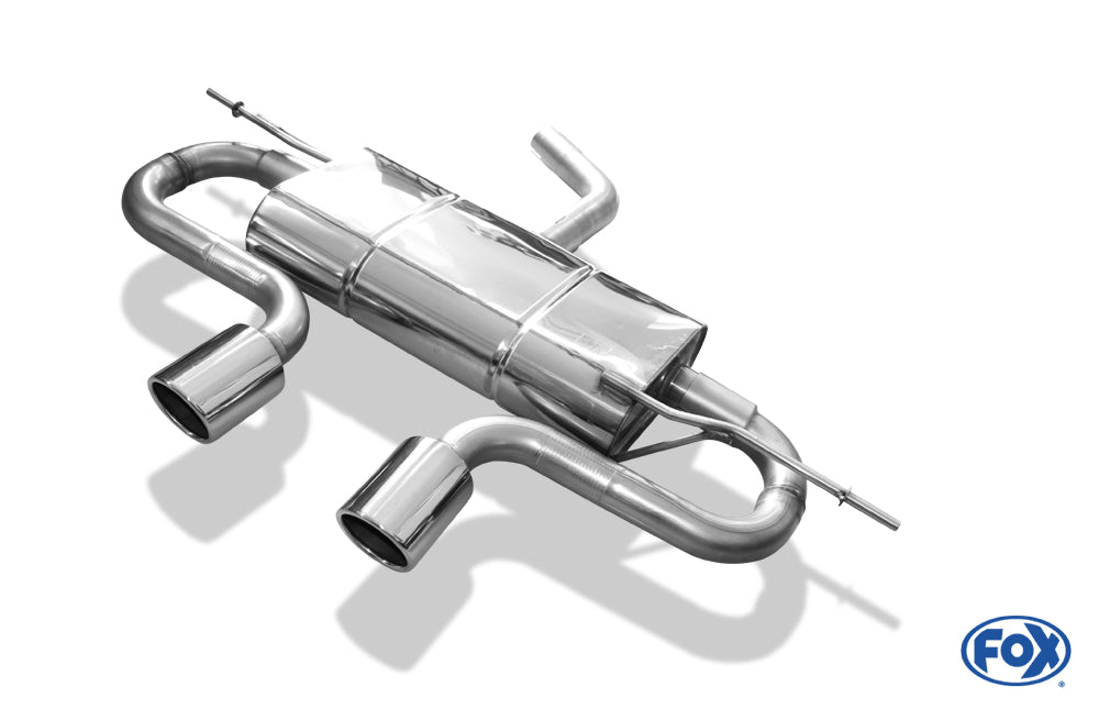 FOX VW Golf V Endschalldämpfer Ausgang mittig R32-Design - 2x90 Typ 16 mittig