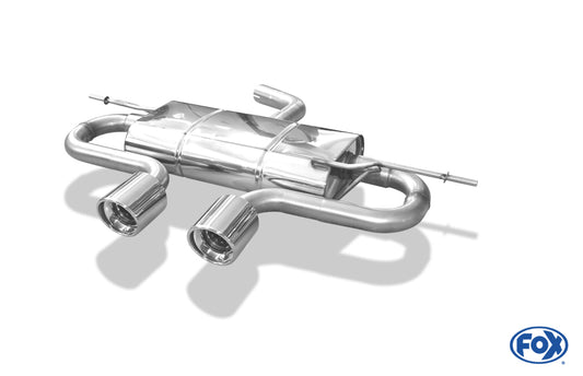 FOX VW Golf V Endschalldämpfer Ausgang mittig R32-Design - 2x100 Typ 17 mittig