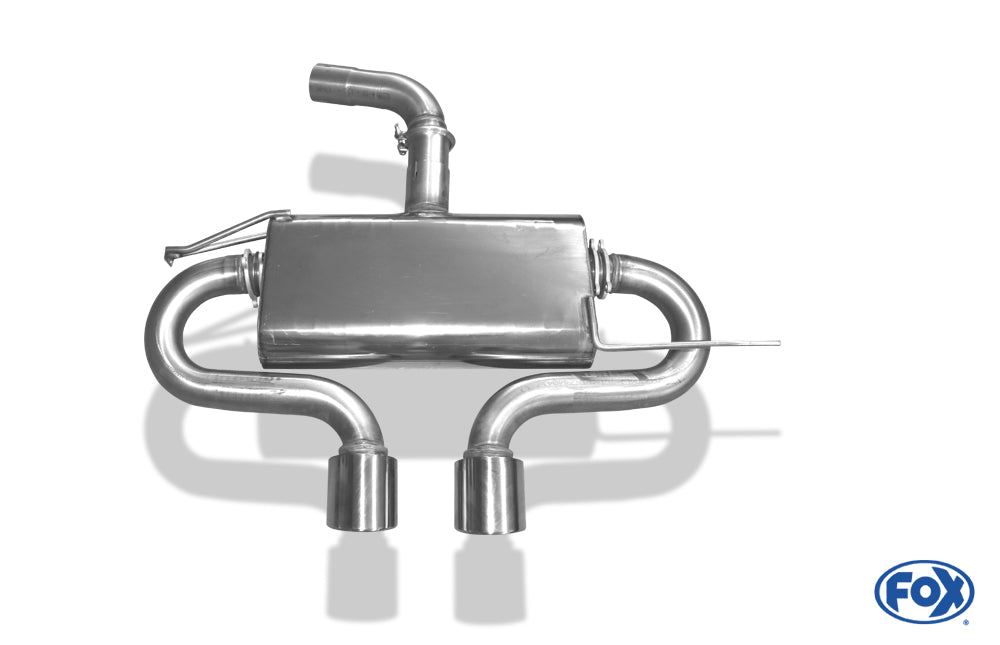FOX VW Golf VI Endschalldämpfer Ausgang mittig R32-Design - 2x100 Typ 16 mittig