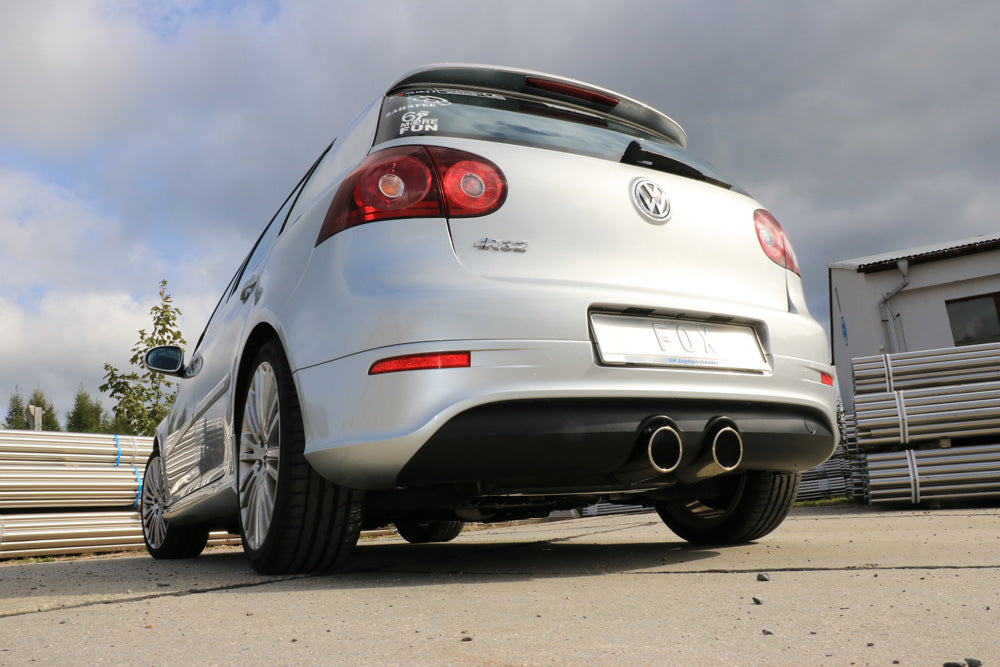 FOX VW Golf V R32 Endschalldämpfer Ausgang mittig - 2x100 Typ 16