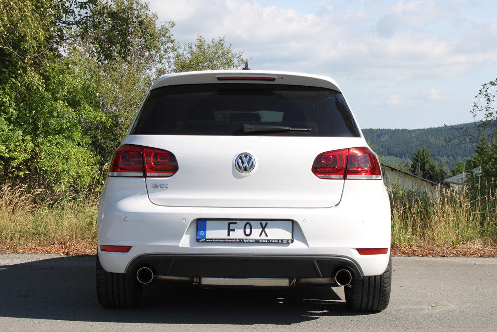 FOX VW Golf 6 GTI + Cabrio Endschalldämpfer Ausgang rechts/links - 1x90 Typ 25 rechts/links