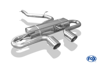 FOX VW Golf VI R 4motion Endschalldämpfer Ausgang mittig - 2x100 Typ 16
