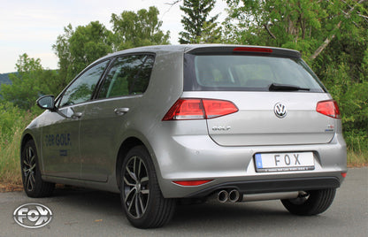 FOX VW Golf VII  - Einzelradaufhängung Endschalldämpfer einseitig - 2x80 Typ 25