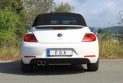 FOX VW Beetle 1,4l - 16 (5C) Coupe & Cabrio - Starre Hinterachse Endschalldämpfer einseitig - 2x90 Typ 16