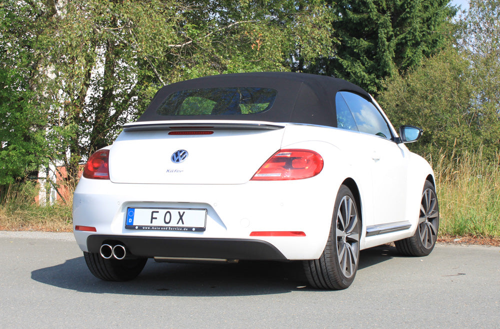 FOX VW Beetle 1,4l - 16 (5C) Coupe & Cabrio - Starre Hinterachse Endschalldämpfer einseitig - 2x90 Typ 16