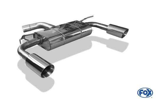 FOX VW Beetle R-Paket - 16 (5C) Coupe & Cabrio Einzelradauf. Endschalldämpfer Ausgang rechts/links - 1x100 Typ 25 rechts/links