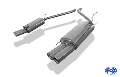 FOX VW Bus T4 Endschalldämpfer rechts/links - 2x80 Typ 13 rechts/links