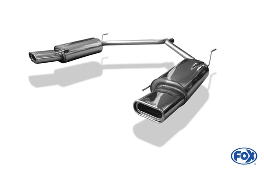 FOX VW Bus T4 Endschalldämpfer rechts/links einflutig - 160x80 Typ 53 rechts/links