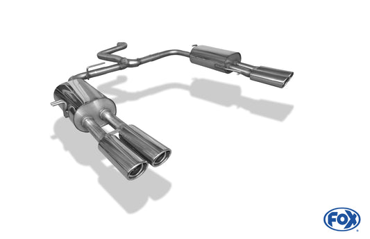 FOX VW Bus T5/ T6 4motion Endschalldämpfer Ausgang rechts/links - 2x88x74 Typ 32 rechts/links