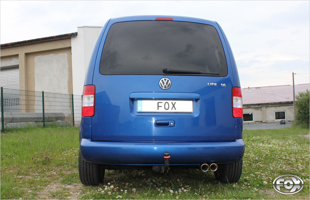 FOX VW Caddy III Endschalldämpfer einseitig - 2x80 Typ 17