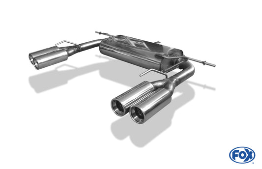 FOX VW Eos V6 Endschalldämpfer Ausgang rechts/links - 2x80 Typ 13 rechts/links