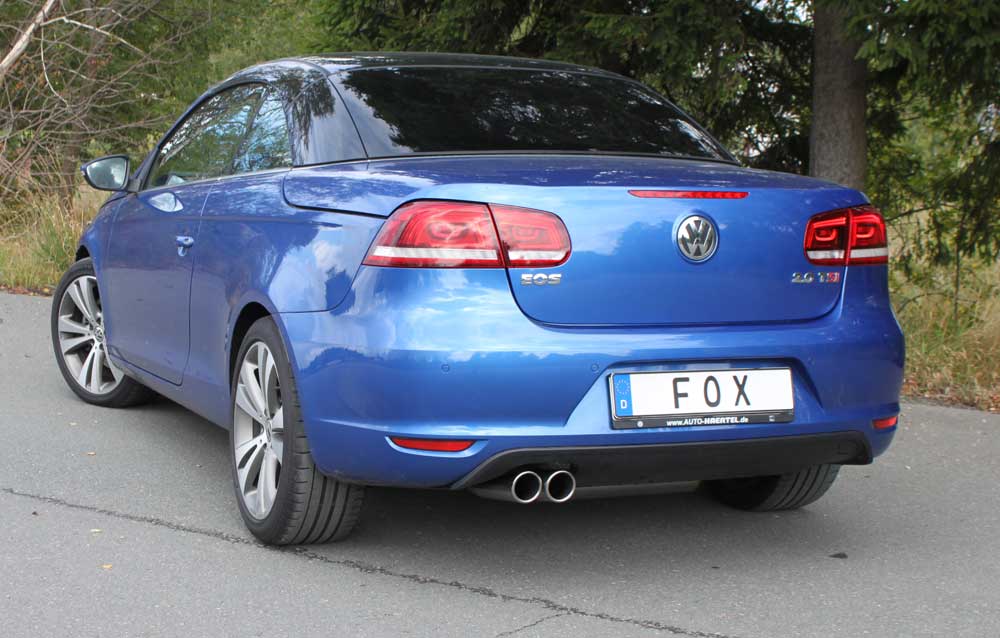 FOX VW Eos 1F - Facelift - 2,0l Endschalldämpfer einseitig - 2x80 Typ 16