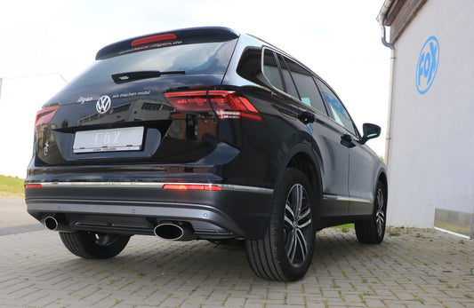 FOX VW Tiguan II Benzin - 4motion Endschalldämpfer Ausgang rechts/links - 160x90 Typ 38 rechts/links