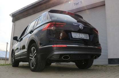 FOX VW Tiguan II Benzin - 4motion Endschalldämpfer Ausgang rechts/links - 160x90 Typ 38 rechts/links
