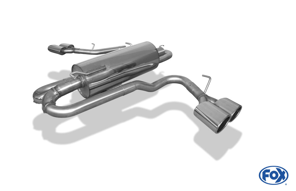 FOX Ford Ranger ab 09/2015 4x4 - Doppelkabine Endschalldämpfer Sidepipe, Ausgang rechts und links am Fahrzeug - 2x115x85 Typ 38 rechts/links