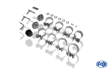 FOX VW Amarok 4x4 - mit Trittbrett Endschalldämpfer Ausgang seitlich rechts und links am Fahrzeug - 2x115x85 Typ 38 rechts/links