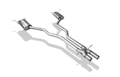 FOX VW Phaeton - 3D Endschalldämpfer rechts/links mit X-Pipe - Austritt der Endrohre in den originalen Endrohren