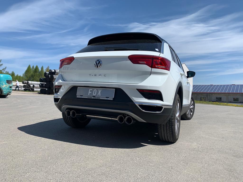 FOX VW T-Roc - Frontantrieb Endschalldämpfer rechts/links - 2x90 Typ 25 rechts/links