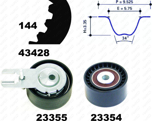MAPCO Zahnriemensatz 23400