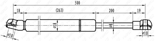 MAPCO Gasfeder, Motorhaube 20958