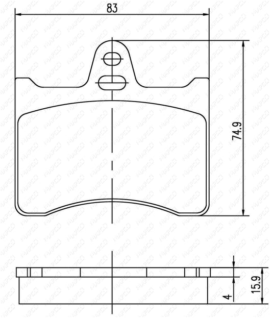 MAPCO Bremsbelagsatz, Scheibenbremse Hinterachse  6896